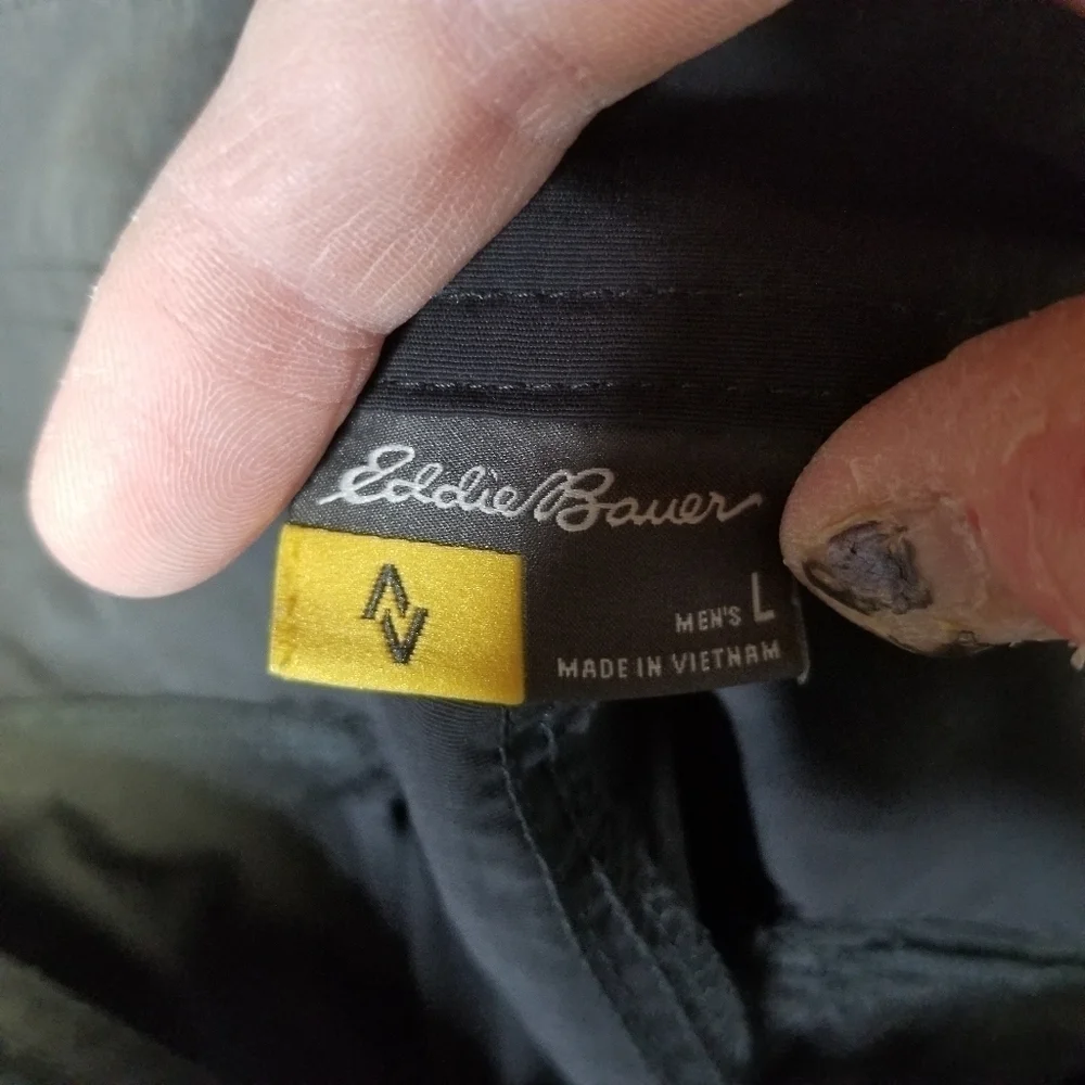 Eddie Bauer gray nylon cargo shorts